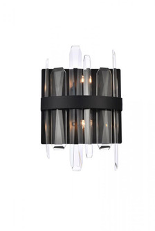 Serena 8 inch crystal bath sconce in black (758|2200W8BK)