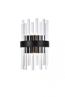Dallas 8 inch crystal bath sconce in black (758|3000W8BK)