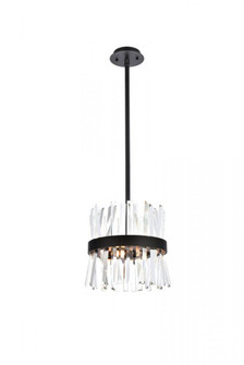 Serephina 12 inch crystal round pendant light in black (758|6200D12BK)