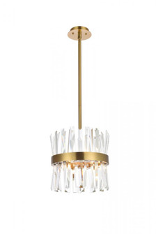 Serephina 12 inch crystal round pendant light in satin gold (758|6200D12SG)
