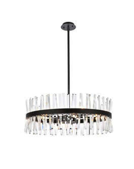 Serephina 32 inch crystal round chandelier light in black (758|6200D32BK)