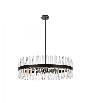 Serephina 36 inch crystal round chandelier light in black (758|6200D36BK)