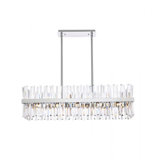 Serephina 42 Inch Crystal Rectangle Chandelier Light in Chrome (758|6200G42C)