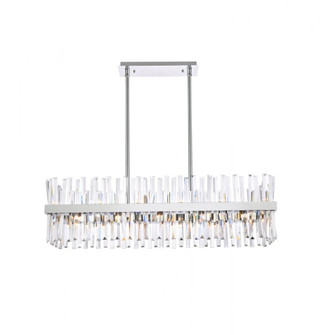 Serephina 42 inch crystal rectangle chandelier light in chrome (758|6200G42C)