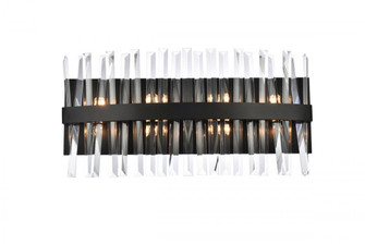 Serephina 24 inch crystal bath sconce in black (758|6200W24BK)