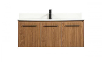 48 Inch Single Bathroom Vanity in Walnut Brown with Backsplash (758|VF44548WB-BS)