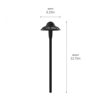 Pierced Dome 3000K LED Path Light Textured Architectural Bronze (10687|15857BKT30R)