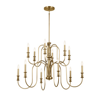 Karthe 42'' 12 Light Chandelier Natural Brass (10687|52472NBR)