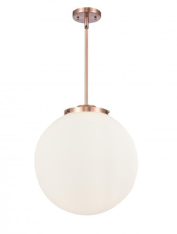 Beacon - 3 Light - 16 inch - Antique Copper - Stem hung - Pendant (3442|221-3S-AC-G201-16-LED)