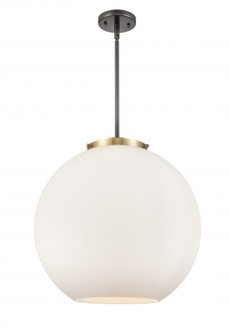 Athens - 3 Light - 18 inch - Black Antique Brass - Stem hung - Pendant (3442|221-3S-BAB-G121-18-LED)