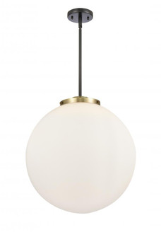 Beacon - 3 Light - 18 inch - Black Antique Brass - Stem hung - Pendant (3442|221-3S-BAB-G201-18)