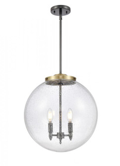 Beacon - 3 Light - 16 inch - Black Antique Brass - Stem hung - Pendant (3442|221-3S-BAB-G204-16-LED)