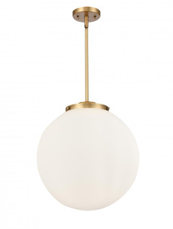 Beacon - 3 Light - 16 inch - Brushed Brass - Stem hung - Pendant (3442|221-3S-BB-G201-16-LED)