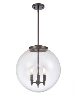 Beacon - 3 Light - 16 inch - Oil Rubbed Bronze - Stem hung - Pendant (3442|221-3S-OB-G202-16-LED)