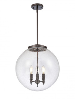 Beacon - 3 Light - 16 inch - Oil Rubbed Bronze - Stem hung - Pendant (3442|221-3S-OB-G204-16-LED)