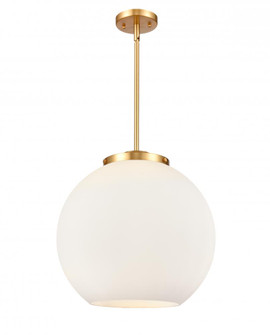 Athens - 3 Light - 16 inch - Satin Gold - Stem hung - Pendant (3442|221-3S-SG-G121-16-LED)
