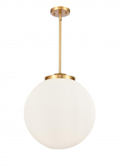 Beacon - 3 Light - 16 inch - Satin Gold - Stem hung - Pendant (3442|221-3S-SG-G201-16-LED)