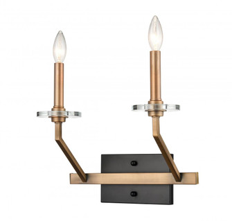 Raleigh - 2 Light - 13 inch - Black Brushed Brass - Sconce (3442|331-2W-BBG)