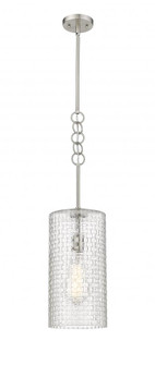 Wexford - 1 Light - 8 inch - Brushed Satin Nickel - Cord hung - Mini Pendant (3442|380-1S-SN-G380-8CL-BB-95-LED)
