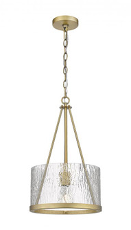 Marissa - 1 Light - 12 inch - Brushed Brass - Chain Hung - Mini Pendant (3442|383-1S-BB-G383B-12CL-LED)