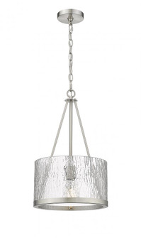Marissa - 1 Light - 12 inch - Brushed Satin Nickel - Chain Hung - Mini Pendant (3442|383-1S-SN-G383B-12CL)
