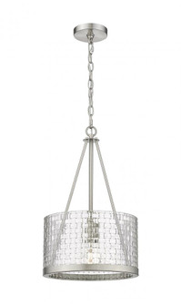Marissa - 1 Light - 12 inch - Brushed Satin Nickel - Chain Hung - Mini Pendant (3442|383-1S-SN-G383C-12CL-LED)
