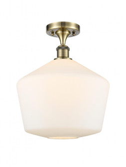 Cindyrella - 1 Light - 12 inch - Antique Brass - Semi-Flush Mount (3442|516-1C-AB-G651-12-LED)