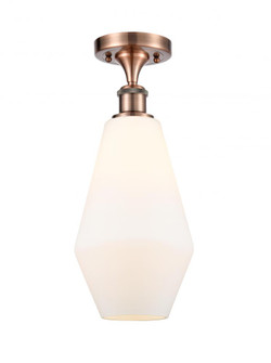 Cindyrella - 1 Light - 7 inch - Antique Copper - Semi-Flush Mount (3442|516-1C-AC-G651-7)