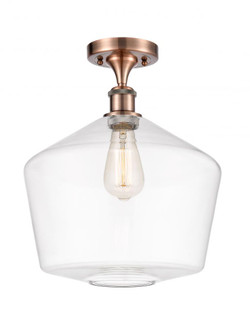 Cindyrella - 1 Light - 12 inch - Antique Copper - Semi-Flush Mount (3442|516-1C-AC-G652-12-LED)