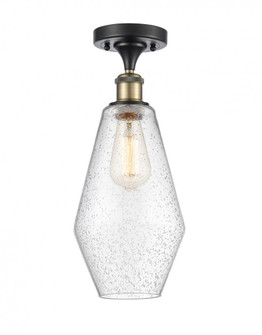 Cindyrella - 1 Light - 7 inch - Black Antique Brass - Semi-Flush Mount (3442|516-1C-BAB-G654-7-LED)
