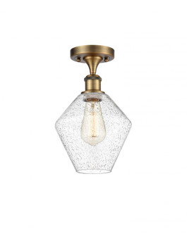 Cindyrella - 1 Light - 8 inch - Brushed Brass - Semi-Flush Mount (3442|516-1C-BB-G654-8)