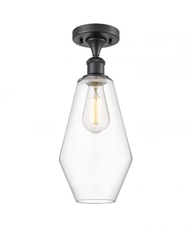 Cindyrella - 1 Light - 7 inch - Matte Black - Semi-Flush Mount (3442|516-1C-BK-G652-7-LED)