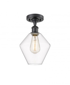 Cindyrella - 1 Light - 8 inch - Matte Black - Semi-Flush Mount (3442|516-1C-BK-G652-8)