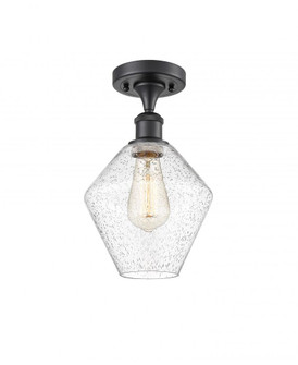 Cindyrella - 1 Light - 8 inch - Matte Black - Semi-Flush Mount (3442|516-1C-BK-G654-8)
