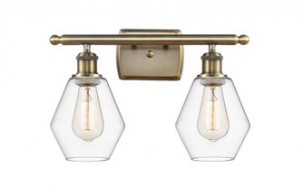 Cindyrella - 2 Light - 16 inch - Antique Brass - Bath Vanity Light (3442|516-2W-AB-G652-6-LED)
