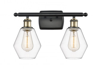 Cindyrella - 2 Light - 16 inch - Black Antique Brass - Bath Vanity Light (3442|516-2W-BAB-G652-6-LED)