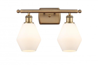 Cindyrella - 2 Light - 16 inch - Brushed Brass - Bath Vanity Light (3442|516-2W-BB-G651-6-LED)