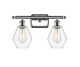 Cindyrella - 2 Light - 16 inch - Polished Chrome - Bath Vanity Light (3442|516-2W-PC-G652-6-LED)