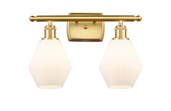 Cindyrella - 2 Light - 16 inch - Satin Gold - Bath Vanity Light (3442|516-2W-SG-G651-6-LED)