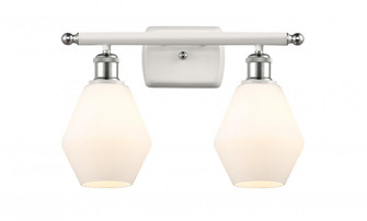 Cindyrella - 2 Light - 16 inch - White Polished Chrome - Bath Vanity Light (3442|516-2W-WPC-G651-6-LED)