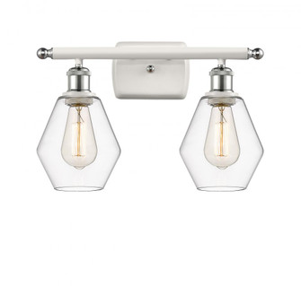 Cindyrella - 2 Light - 16 inch - White Polished Chrome - Bath Vanity Light (3442|516-2W-WPC-G652-6-LED)