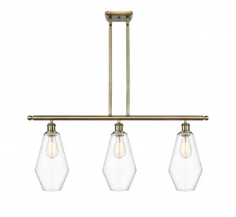 Cindyrella - 3 Light - 36 inch - Antique Brass - Stem hung - Island Light (3442|516-3I-AB-G652-7-LED)