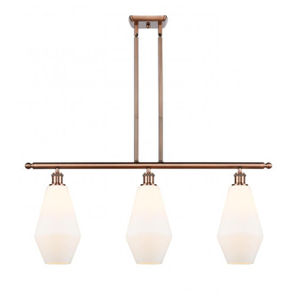 Cindyrella - 3 Light - 36 inch - Antique Copper - Stem hung - Island Light (3442|516-3I-AC-G651-7-LED)