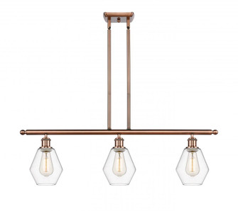 Cindyrella - 3 Light - 36 inch - Antique Copper - Stem hung - Island Light (3442|516-3I-AC-G652-6-LED)