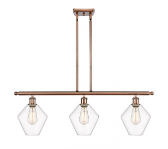 Cindyrella - 3 Light - 36 inch - Antique Copper - Stem hung - Island Light (3442|516-3I-AC-G652-8)