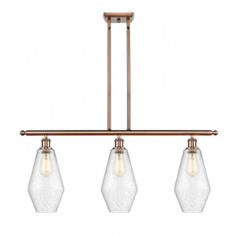 Cindyrella - 3 Light - 36 inch - Antique Copper - Stem hung - Island Light (3442|516-3I-AC-G654-7-LED)