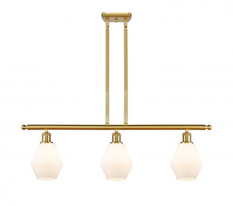 Cindyrella - 3 Light - 36 inch - Satin Gold - Stem hung - Island Light (3442|516-3I-SG-G651-6)