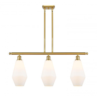 Cindyrella - 3 Light - 36 inch - Satin Gold - Stem hung - Island Light (3442|516-3I-SG-G651-7-LED)