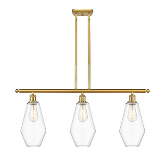 Cindyrella - 3 Light - 36 inch - Satin Gold - Stem hung - Island Light (3442|516-3I-SG-G652-7-LED)