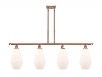 Cindyrella - 4 Light - 48 inch - Antique Copper - Stem hung - Island Light (3442|516-4I-AC-G651-7-LED)
